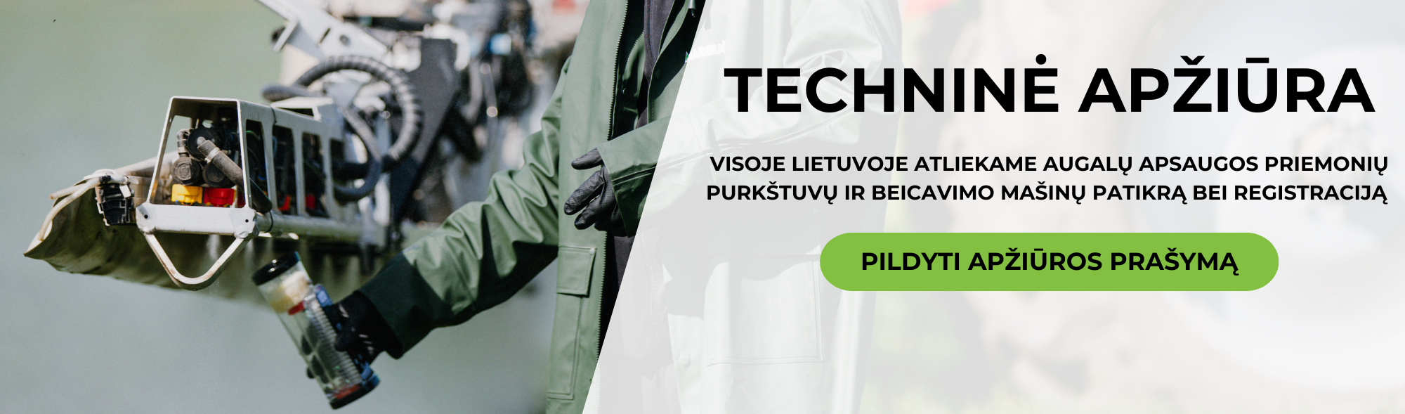 Purkštuvų bei beicavimo mašinų techninė apžiūra